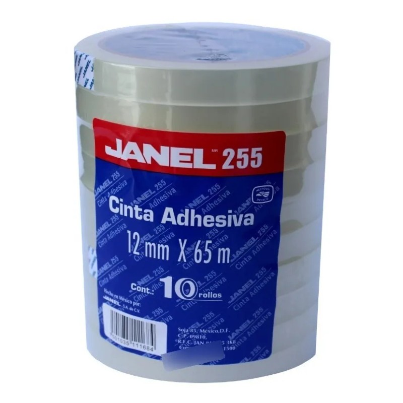 Cinta Adhesiva Janel 12 X 65 Diurex Pack Con 10