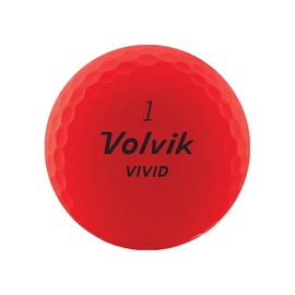 New Volvik Vivid Multi-Performance and 3-Piece Construction Unique Bright Matte Color Finish Golf Ball. 1 Dozen (Red) with 100% Genuine Italian Leather Belt, White & Black