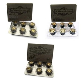 Lot of 6 Champion Pool Layered Tips for Billiard Pool Cue Stick, Soft, 13 mm