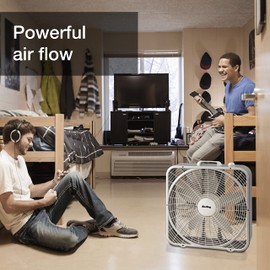 Air King 9723 20-Inch 3-Speed Box Fan , White