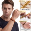 WP WEPICK Braided Leather Bracelets for Men 18K Gold Plated
