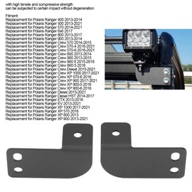 Rear Roof Pillar Roll Cage Bar, Reverse LED Light Pod Mounting Brackets Compatible, Pod Light Mounting Bracket High Tensile Anti Scratch Wear Resistant Replacement for Ranger 2013‑2021 for UTV