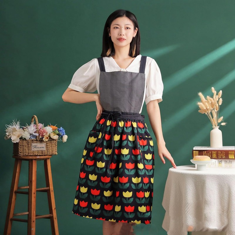 CHAILIQIANGG Waterful Gezi Apron, black