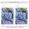 Chic Blue Hydrangea Flowers Garden Flag, 28 x 40 Inch