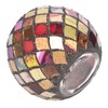 Mosaic Glass Tea Light Holder Romantic Decorative Red Handmade Cracked