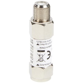 Wentronic 67237-GB Mini Coaxial Cable Amplifier 18DB (DVB-T/SAT) F Plug to F Jack (5-2300 MHz)