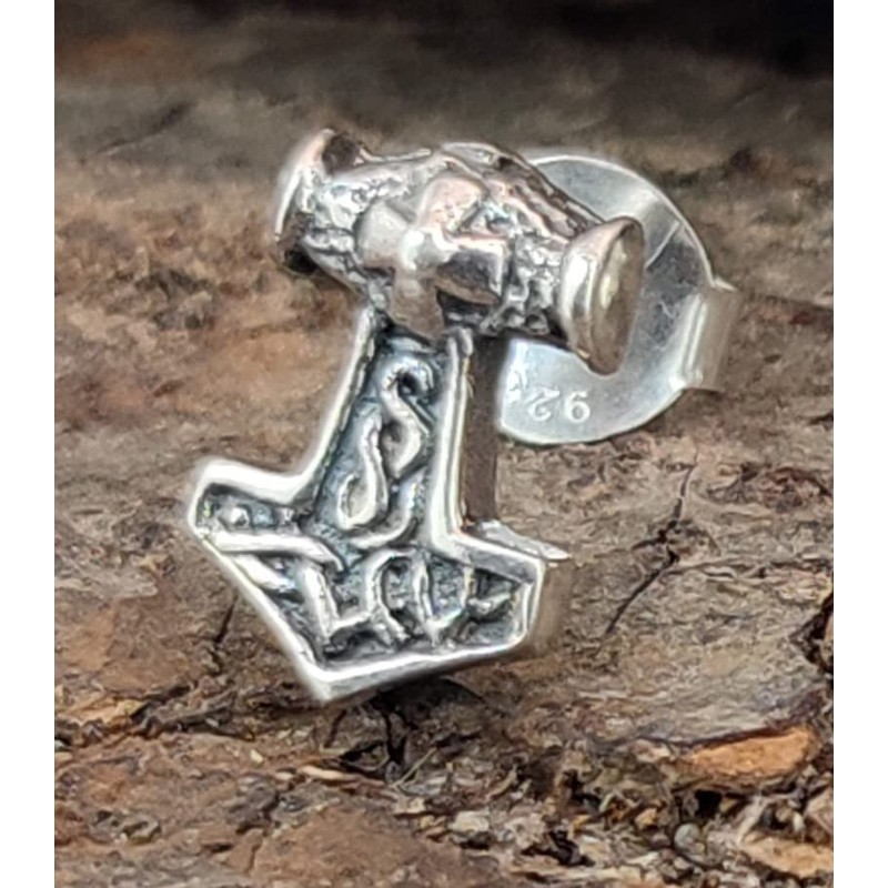 No. 29: Thor's Hammer Stud Earrings 925 Sterling Silver ST.29,