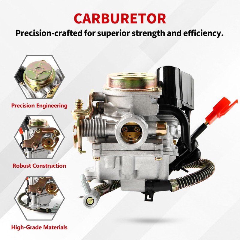 GY6 50cc Carburetor Compatible with 49CC 4-Stroke Scooter ATV Go