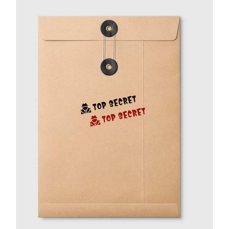 Printtoo Top Secret Self Inking Rubber Stamp Pre-Inked Office Stamp-