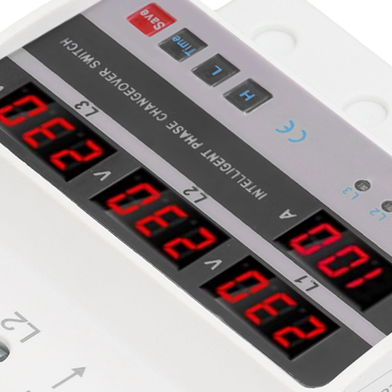 3 Phase Voltage Transfer Switch DIN Rail Mounted Electrical Selector