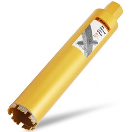 2 1/2 Inch Wet Core Drill Bits, DaduoRi 2.5" Core Bit for Concrete, 14" Drilling Depth, 1-1/4"-7 Thread Diamond Core Bit for Cured Concrete with Rebar, Hard Masonry, Brick Block, Stucco, Stone (63mm)