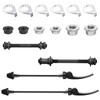 16Pcs 3 Size Bicycle Hub Flanged Axle Nut and Safety