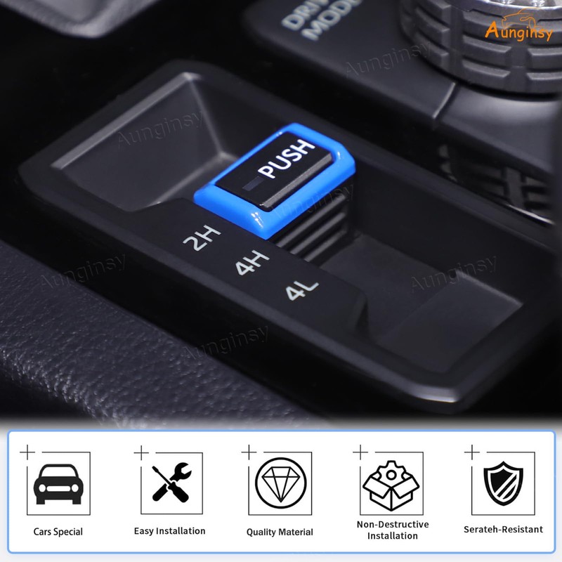 Aunginsy Car 4WD Mode Switch PUSH Button Cover Trim Compatible