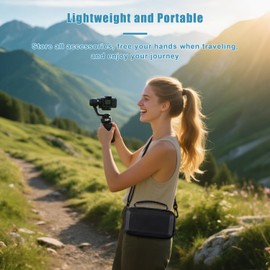 DJI OSMO Mobile 7/7P Case, Portable Storage Bag for DJI OM7 OM7P Gimbal Stabilizer Accessories, PU Hard Shell Protective Cover Shoulder Bag, OSMO Mobile 7, OSMO Mobile 7P