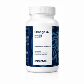 InnerMe Omega 3 TG | 800mg EPA + 400mg DHA | Alta Absorción en Triglicéridos Naturales | 60 Cápsulas Blandas Sin Sabor a Pescado | Aceite de Pescado C