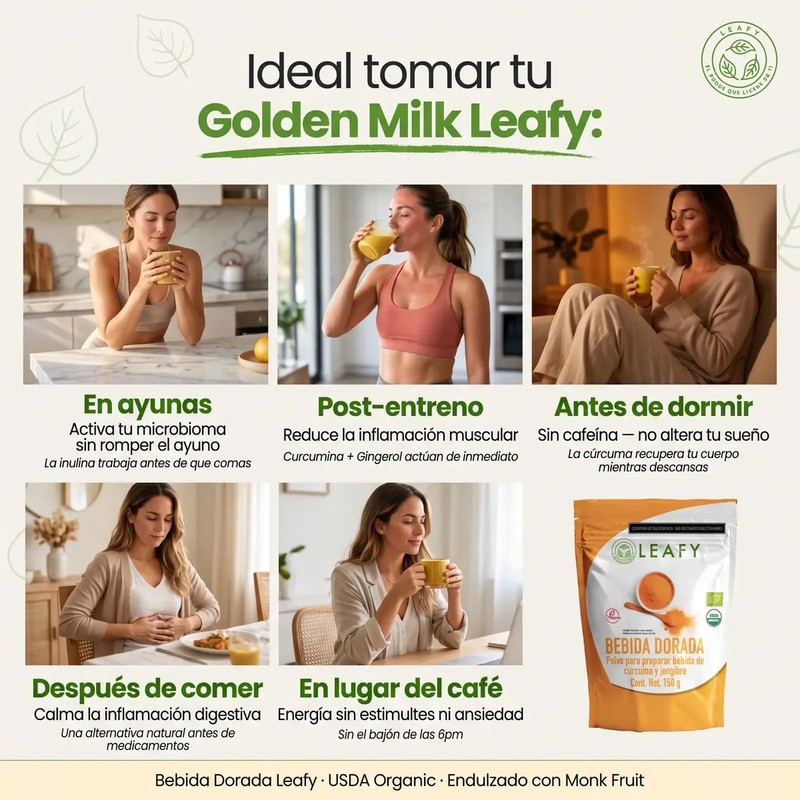Golden Milk Leafy 150g Curcuma Organica Keto Vegano