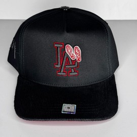 LA black suela roja hat SnapBack for Men - Color: Black LA white