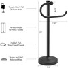 BESy 17 Inch Matte Black Stand Towel Bar Hanger Hand