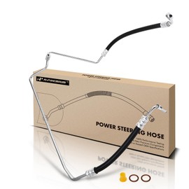 A-Premium Power Steering Pressure Line Hose Assembly Compatible with Nissan D21 1990-1994, Pickup 1991 1993-2000, 2.4L, RWD, with Washer, Pump to Rack/Gear