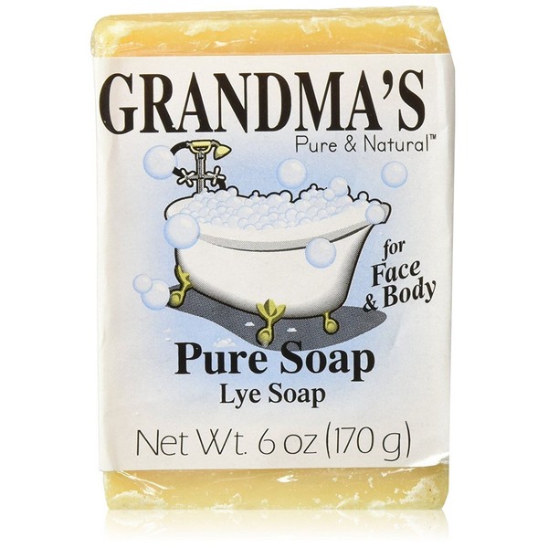 Grandma's Lye Soap Pure & Natural 6oz Bar Unscented
