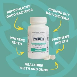 ProBioraPro (formerly EvoraPro) Oral Probiotic Mints | Support Healthy Teeth and Gums | Freshen Breath | Whiten Teeth | 90 Day Supply (90g)