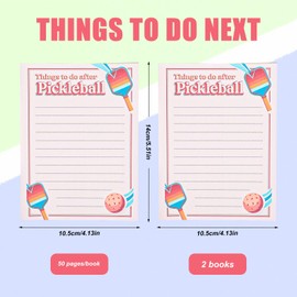 Gosknor 2pcs Pickleball Notepads, Cute Things To Do After Pickleball Notepad Funny Pickleball Gifts Practical Pickleball Memo Notepads for Home Office School Supplies(Brown)
