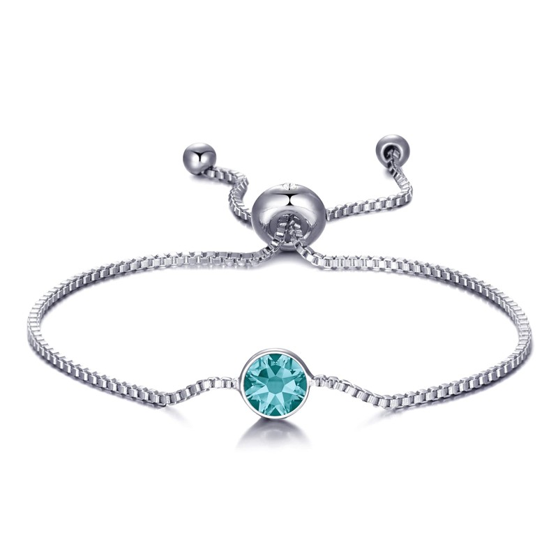 Philip Jones December (Blue Topaz) Birthstone Bracelet Created with Zircondia®