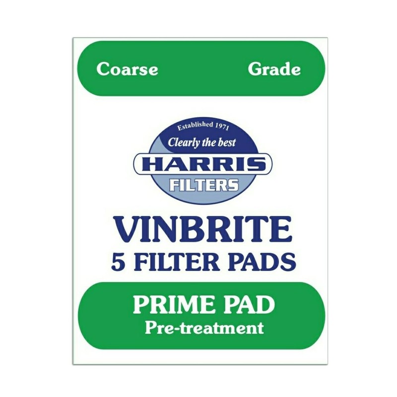 5X Harris Prime Pre-Filter Pads 5-Pack Use with Harris Vinbrite