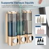 Pollock Shower Dispenser - 3 Chamber No Drill Mounted Shampoo,