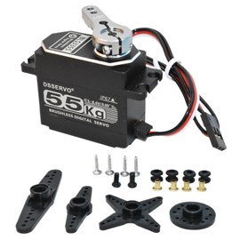 HOOYIJ 55KG Brushless Servo, BLS3355 High Torque IP67 Waterproof Steering Digital RC Servo for 1/8 1/10 RC Car Crawler Truck Buggy Boat Plane Robot 270 Degree (All Metal Shell)