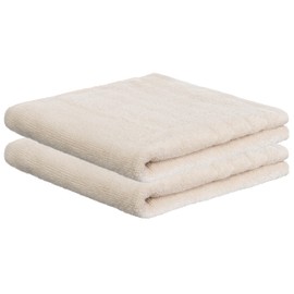 Brandsseller Hand Towel Set of 2 Approx. 50 x 100 cm Terry Cloth 100% Cotton Cream