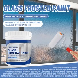 Miioto Frosted Glass Paint, Window Privacy Film - 500 g Frosted Glass Paint for Glass, Frosted Glass, Water-based Privacy Screen, Window, Matt Opaque, Suitable for Bathroom, Kitchen, Office