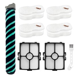 KingBra HZ4002 Replacement Parts Accessories Kit Compatible with Shark HZ4000 HZ4002 Corded Stick Vacuum Cleaner, 1 Roller Brush, 2 HEPA Filters, 4 Foam & Felt Filters, 1 Cleaning Brush