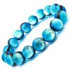 GOLD STONE Luminous Hateruma Blue Firefly Glass Bracelet, 0.5 inch