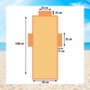 o-day Microfibre Beach Towel with Side Pockets, Inflatable Headrest, 190