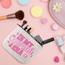 MYSOMY Western Cowgirls Cosmetic Bag in My Cowgirl Era Makeup Bag Cowboy Boots Idea Zipper Pouch Bag Western Country Cowgirls Gift (Cowgirl Era Bag)