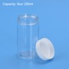 sourcing map Round Plastic Jars with White Screw Top Lid,