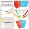 50 Pcs Large Eye Plastic Needles, 2.7inch/7cm Learning Needles, Yarn