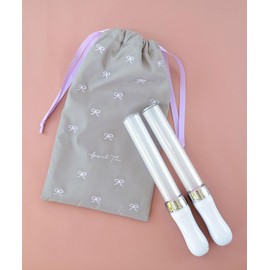AppelToi 810025 Ribbon, Embroidery, Penlight Case, Penlight Pouch, Pen Light, Pencil Pouch, Case, Storage, Carry, Sphere, Drawstring Bag, Live, purple, Casual, Cute, Fashionable, Ribbon, Embroidery