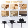45 Degree Lock Miter Router Bit 3-Piece Set, for 1/2”,
