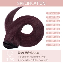 Clip-in Real Hair Extensions, Soft Hair Extensions, Straight, 8 Pieces, 18 Clips, High-Quality Human Hair