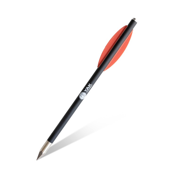 YAK Archery Crossbow Carbon Arrow Bolts with Bodkin Tip –