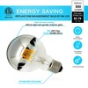 LUXON Half Chrome Light Bulbs,Dimmable,LED Edison Bulbs,Silver Dipped Anti Glare