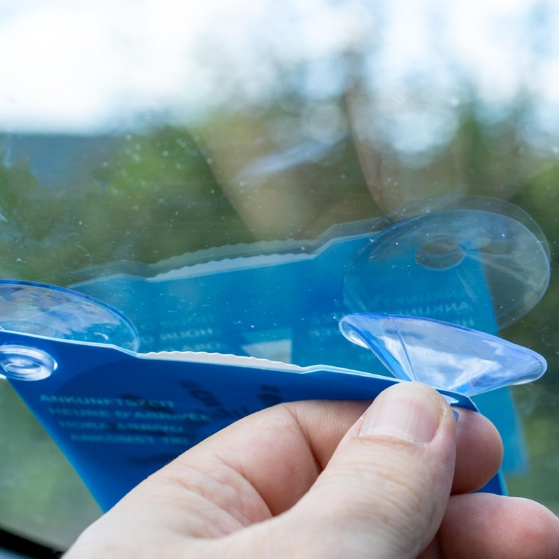 Parking Disc with Suction Cups, Pack of 2 in Blue,