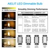 AIELIT Frosted E12 Candelabra LED Bulb, Dimmable, 2 Watt(25W Equivalent),