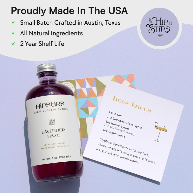 HipStirs Lavender Haze Syrup | Real Ingredients Make Our Luxurious