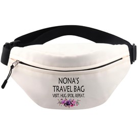 WCGXKO Nona Gift For Grandma From Grandchildren Nona Travel Gift Grandmother Large Crossbody Waist Pack (NONA YB)