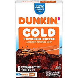 Dunkin' Dunkin' Cold Powdered Single Serve Instant Coffee Packs, 6 Count (Pack of 12)