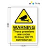 stcky 24 Hours CCTV Surveillance 20 x 15 cm (Pack