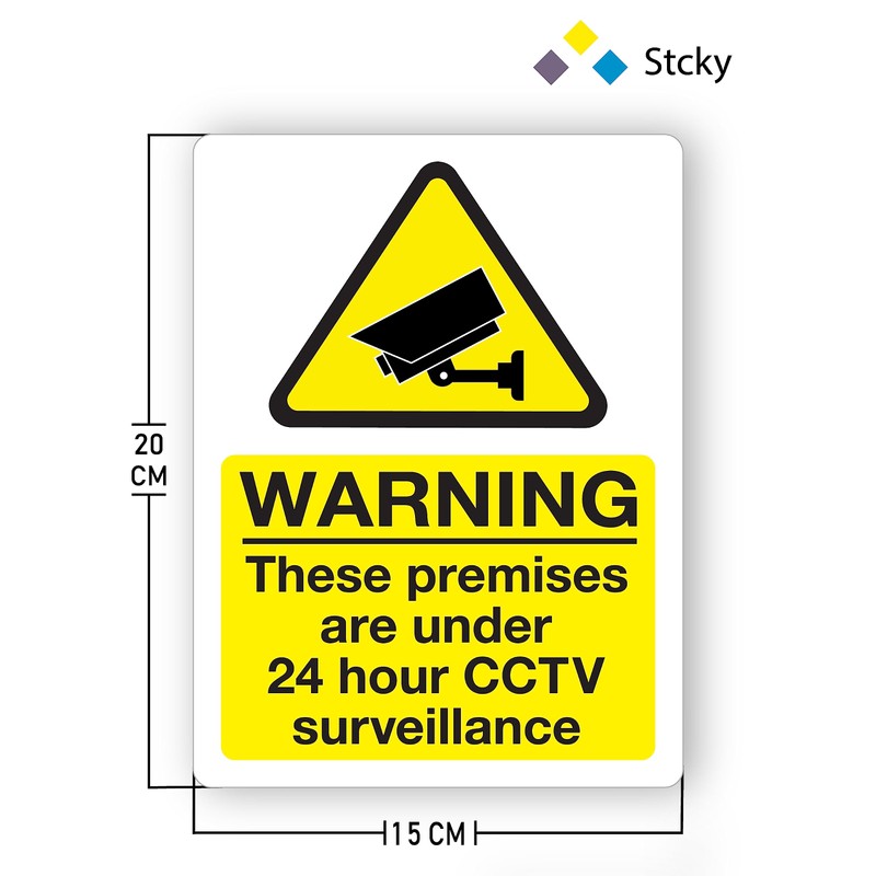 stcky 24 Hours CCTV Surveillance 20 x 15 cm (Pack